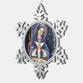 Ornement de flocon de neige de Virgen de la (Vue impression)