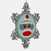 Ornement de flocon de neige de visage de singe de (Gauche)