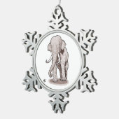 Ornement de flocon de neige d'éléphant de (Vue impression)