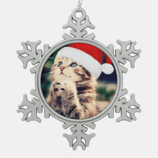 Ornement de flocon de neige d'étain