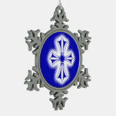 Ornement de flocon de neige d'étain/croix celtique (Gauche)