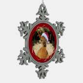 Ornement de flocon de neige d'étain d'alpaga (Gauche)