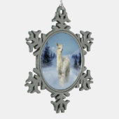 Ornement de flocon de neige d'étain d'alpaga de (Gauche)