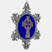 Ornement de flocon de neige d'étain de croix (Gauche)