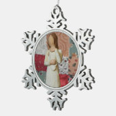 Ornement de flocon de neige d'étain de mère et de (Vue impression)