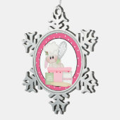 Ornement de flocon de neige d'étain de Noël de (Vue impression)