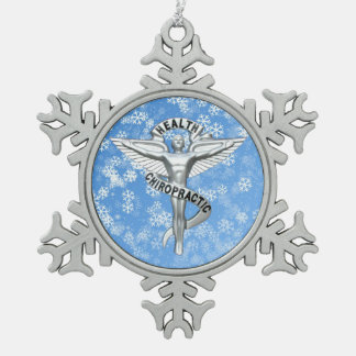 Ornement de flocon de neige d'étain d'emblème de