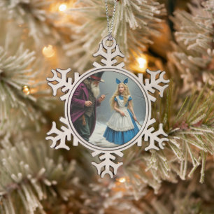 Ornement de flocon de neige d'hiver Alice