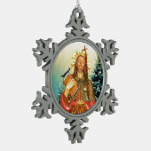 Ornement de flocon de neige du cardinal d'hiver St (Gauche)