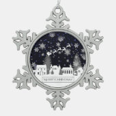 Ornement de flocon de neige du village de Noël (Devant)