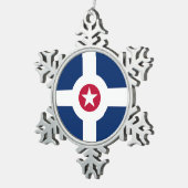 Ornement de flocon de neige en eau avec drapeau d' (Vue impression)