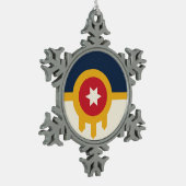 Ornement de flocon de neige en eau avec drapeau de (Gauche)