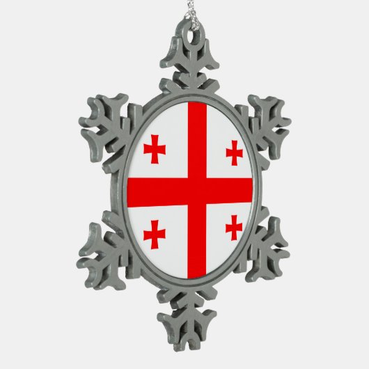 Ornement de flocon de neige en eau avec drapeau de (Gauche)