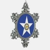 Ornement de flocon de neige en eau avec drapeau de (Gauche)