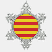 Ornement de flocon de neige en eau avec drapeau de (Devant)