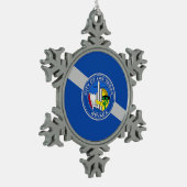 Ornement de flocon de neige en eau avec drapeau La (Gauche)