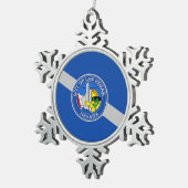 Ornement de flocon de neige en eau avec drapeau La (Vue impression)