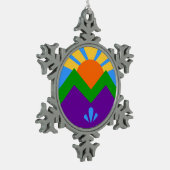 Ornement de flocon de neige en eau avec ressorts M (Gauche)