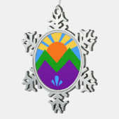 Ornement de flocon de neige en eau avec ressorts M (Vue impression)