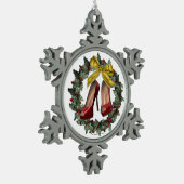 Ornement de flocon de neige rouge Stiletto (Gauche)