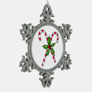 Ornement de flocon de neige sucre de canne