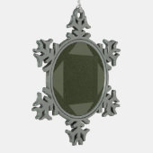 Ornement de flocon de neige vert de mousse géométr (Gauche)