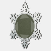 Ornement de flocon de neige vert de mousse géométr (Vue impression)