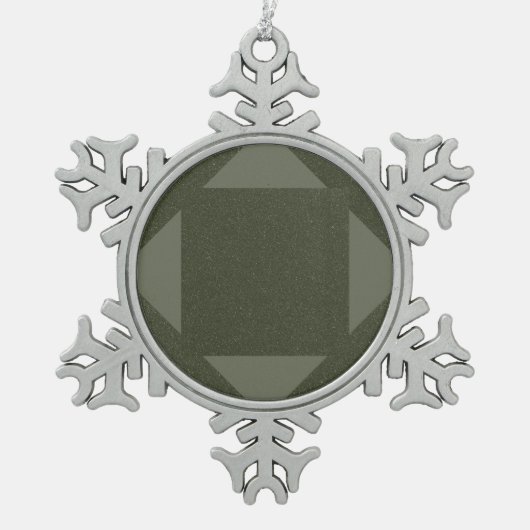 Ornement de flocon de neige vert de mousse géométr (Devant)