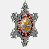 Ornement de flocon d'eau douce aux couleurs colomb (Gauche)