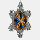 Ornement de flocon d'neiges avec couleurs Suède (Gauche)