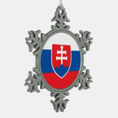 Ornement de flocons de neige avec drapeau de la Sl (Gauche)