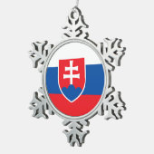 Ornement de flocons de neige avec drapeau de la Sl (Vue impression)