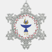 Ornement de flocons d'eau avec logo (Devant)