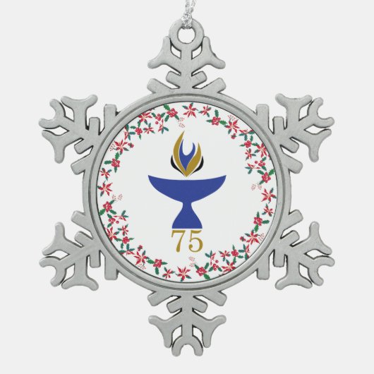 Ornement de flocons d'eau avec logo (Devant)