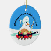 Ornement de fonte de Noël de dinde de chef de (Droite)