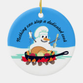 Ornement de fonte de Noël de dinde de chef de (Dos)