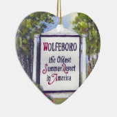 Ornement de forme de coeur de Wolfeboro NH (Droite)