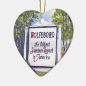 Ornement de forme de coeur de Wolfeboro NH (Gauche)