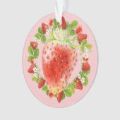 Ornement de fraises et de fleurs de fraises (devant)