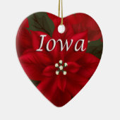 Ornement de gardiens de coeur de l'Iowa Red Poinse (Droite)