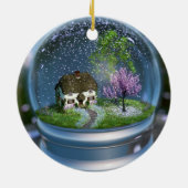 Ornement de globe de fleurs de cerisier (Dos)