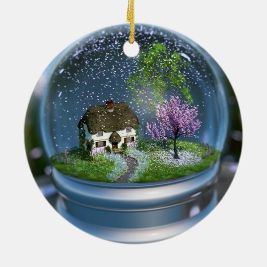 Ornement de globe de fleurs de cerisier (Dos)