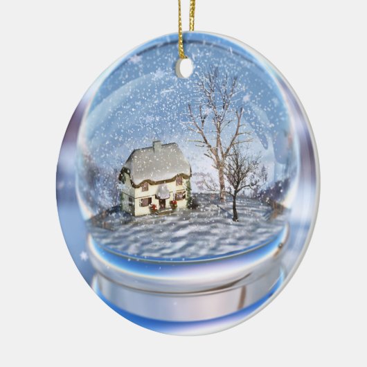 Ornement de globe de flocon de neige (Gauche)