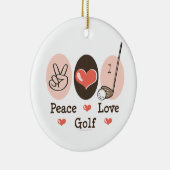 Ornement de golf d'amour de paix (Droite)