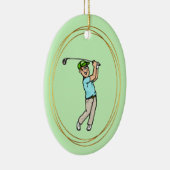 Ornement de golf masculin de cheveux Brown (Droite)