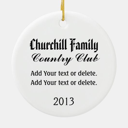 Ornement de golf papa - SRF (Dos)