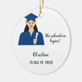 Ornement de graduation, ornement de message de gra (Gauche)