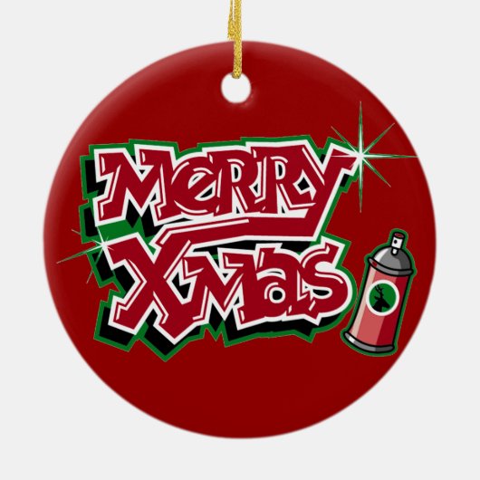 Ornement de graffiti de Joyeux Noël (Dos)