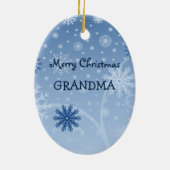 Ornement de grand-maman de Joyeux Noël de photo (Dos)