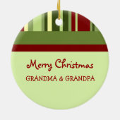 Ornement de grands-parents de Joyeux Noël de photo (Dos)